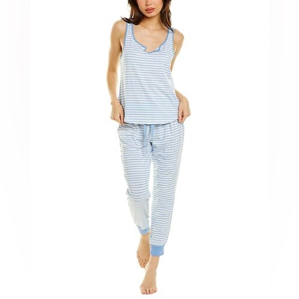 NEW Splendid Blue and White Striped Pajama Set